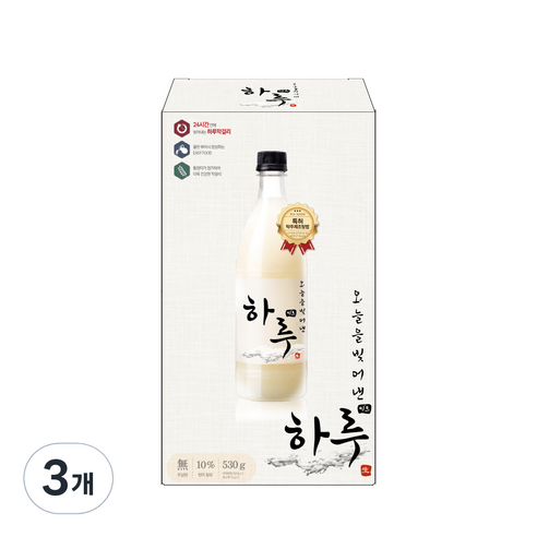 찬샘 하루 막걸리 키트, 530g, 3개