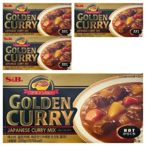 에스앤비 골든카레 매운맛, 220g, 4개
