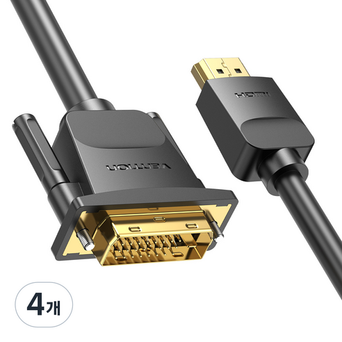 벤션 VENTION 무산소 양방향 HDMI to DVI 케이블 AV케이블 b.1.5m(ABFBG), 4개