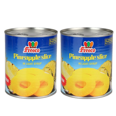 프레스코 파인애플슬라이스 통조림, 830g, 2개