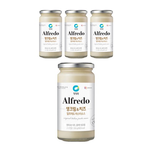 청정원 알프레도 생크림&치즈 파스타소스, 350g, 4개