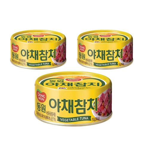 동원 야채참치, 150g, 3개