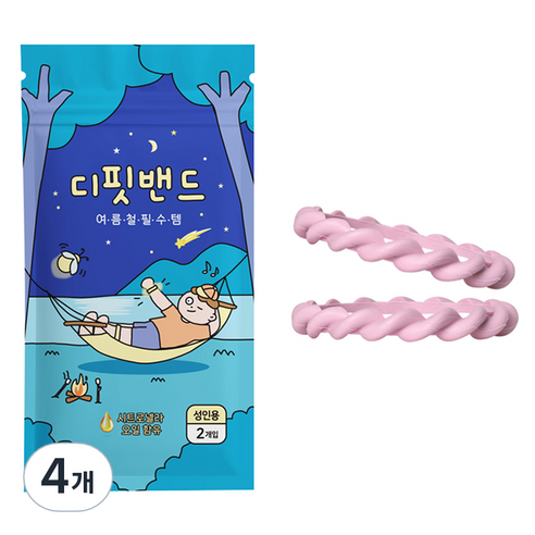 디핏밴드 야광 썸머밴드 핑크 M 2p, 12g, 4개