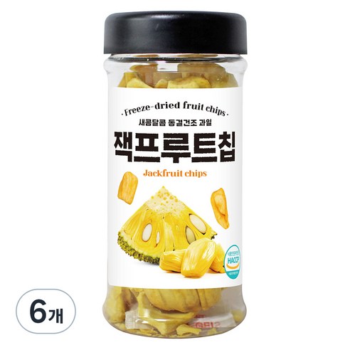 미다몰 HACCP 동결건조 잭프루트칩, 55g, 6개