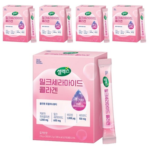 셀렉스 밀크세라마이드 콜라겐 28p, 81.2g, 5개