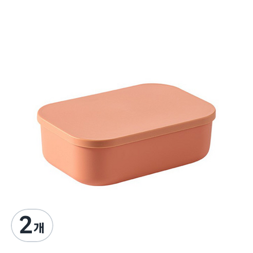 뚜껑이 있는 물품 또는 의류 보관함 XXL, 주황, 2개