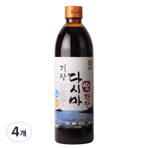 오복식품 기장 다시마 맛간장, 4개, 900ml