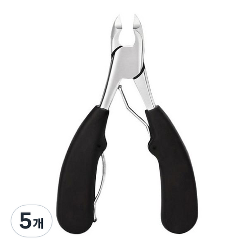 카카스 네일용 고급 발톱니퍼, 블랙, 5개
