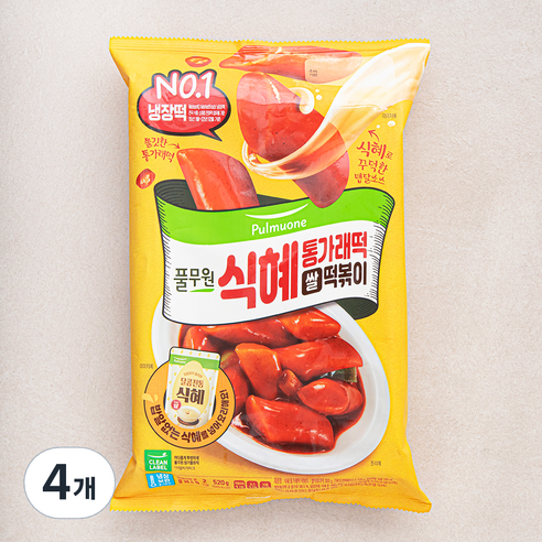풀무원 식혜 통가래떡 쌀 떡볶이 2인분, 520g, 4개