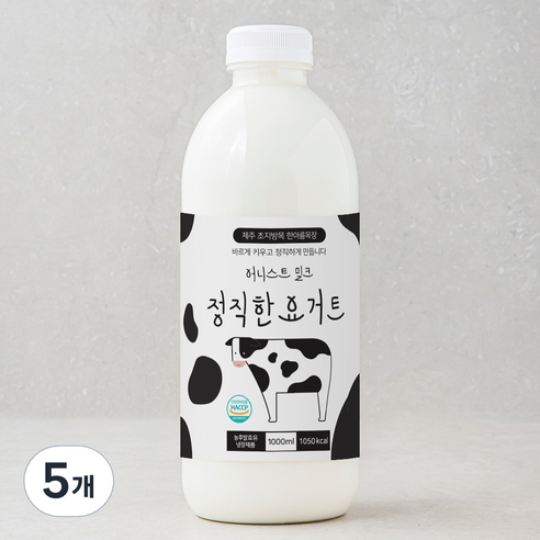 어니스트밀크 정직한 요거트, 1L, 1개입, 5개