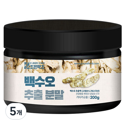 조은약초 백수오 추출분말, 5개, 200g