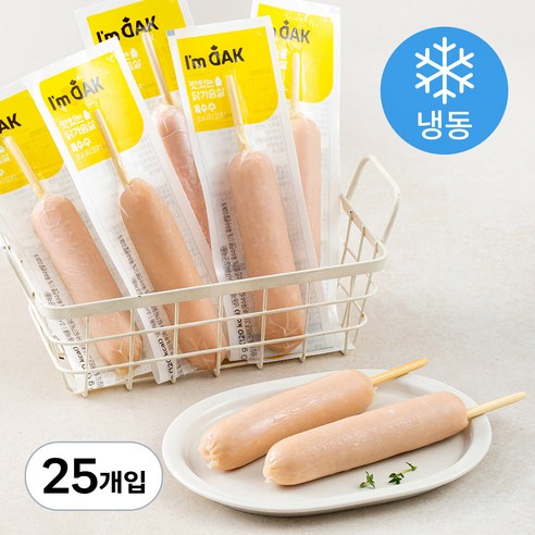 맛있는 닭가슴살 옥수수 소시지 꼬치 (냉동), 70g, 25개입