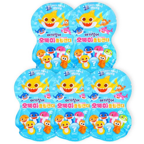 태양생활건강 핑크퐁 아기상어 오뚝이 플립캔디 랜덤발송 20g, 자일리톨, 5개