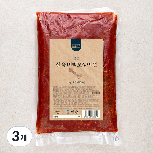 입술 실속 비빔오징어젓, 1kg, 3개