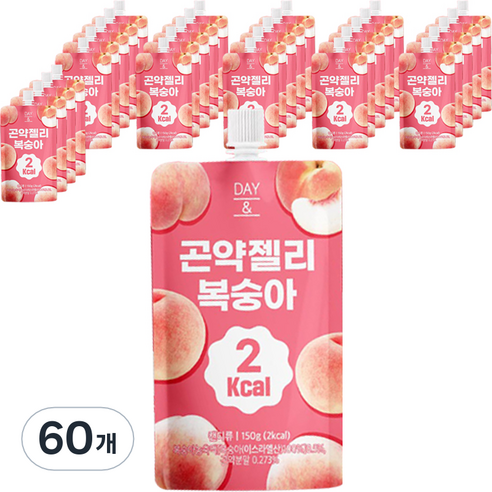 데이앤 곤약젤리 복숭아, 150g, 60개