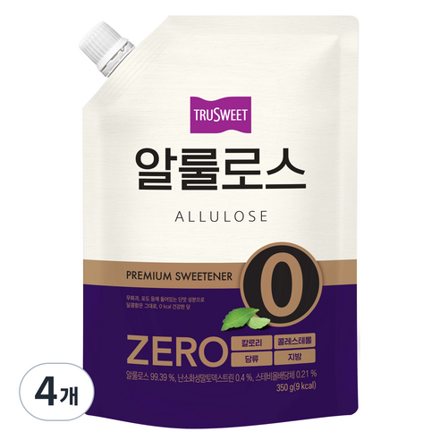 트루스위트 알룰로스 분말, 350g, 4개