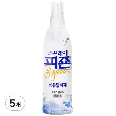 스프레이 피죤 섬유탈취제 강력탈취 시그니처, 200ml, 5개, 아이스플라워향