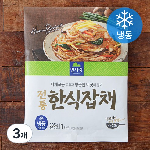 면사랑 전통 한식 잡채 1인분 (냉동), 305g, 3개