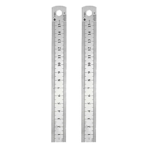영바영 스테인레스 스틸 반영구 양면 직자 15cm, 실버, 2개
