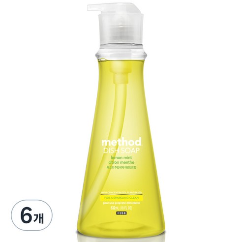 메소드 주방세제 레몬민트향, 532ml, 6개