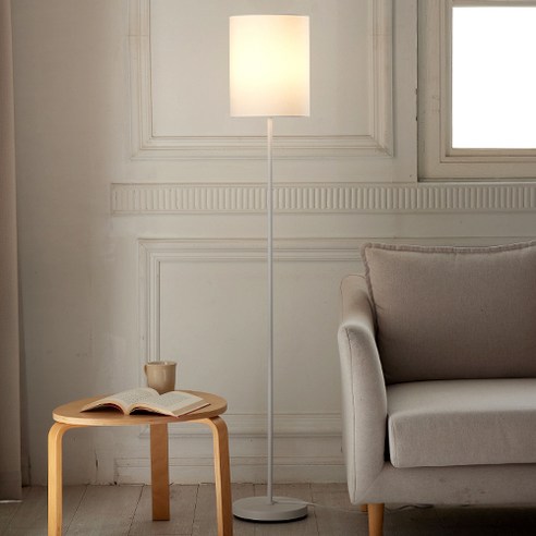 코멧 무드 플로어 인테리어 장스탠드 + LED전구 세트, 화이트