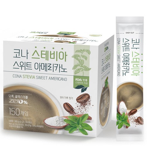 CONA 스테비아 스위트 아메리카노 커피믹스, 2g, 150개입, 1개