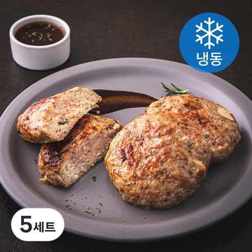 명품조선 초벌수제 한우떡갈비 600g + 소스 50g 세트 (냉동), 650g, 5세트