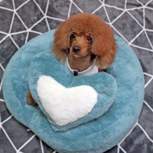 퍼피엔젤 반려동물 Heart Cushion PA-BD113, 716 BL