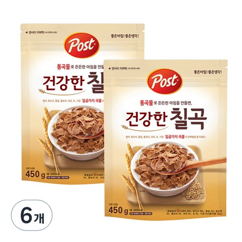 포스트 건강한칠곡 시리얼, 450g, 6개