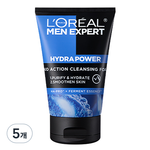 로레알파리 이드라파워 아쿠아 듀오 클렌징 폼, 100ml, 5개