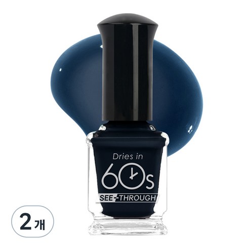 위드샨 60초 미스티크 에디션 매니큐어 9ml, M105 블루홀, 2개