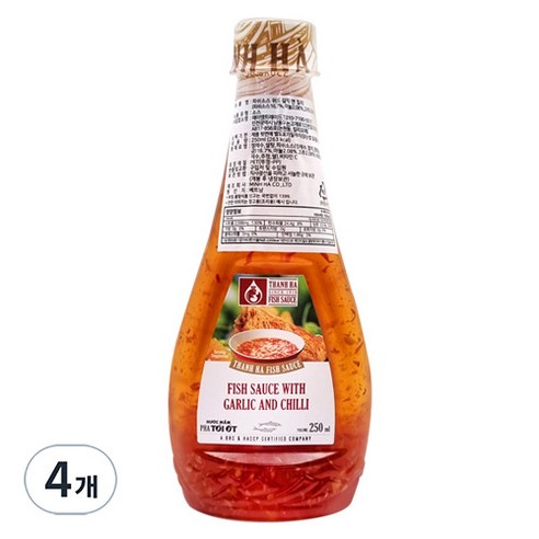 탄하 반세오 월남쌈 분짜 짜조 소스 페트, 250ml, 4개