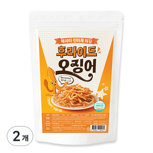 해야미 후라이드 오징어 튀김, 80g, 2개