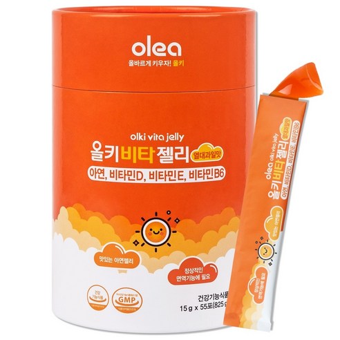   올레아 올키 비타 젤리 아연 열대과일맛 55p, 15g x 55포, 1개