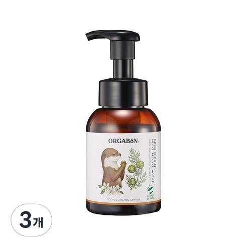 오가본 씨앗품은 순한 핸드워시 280ml, 천연향, 3개