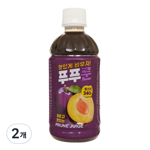 낫띵베럴 푸푸룬 주스, 2개, 340ml