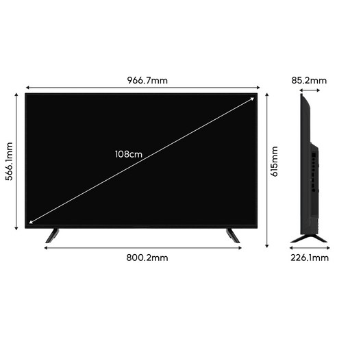 최첨단 기능과 저렴한 가격의 43인치 홈플래닛 4K UHD LED 안드로이드 11 TV