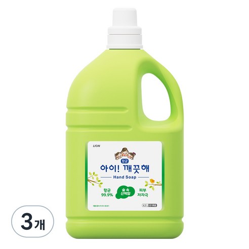 아이깨끗해 핸드워시 숲속산책향, 4.5L, 3개