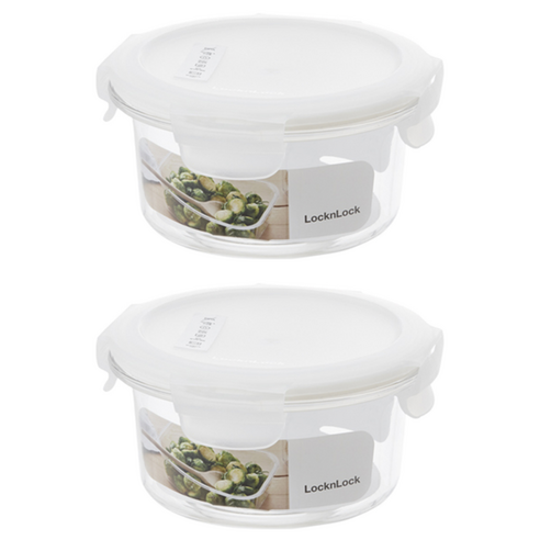 락앤락 테이블탑 밀폐용기 원형 370ml, 2개, 단품