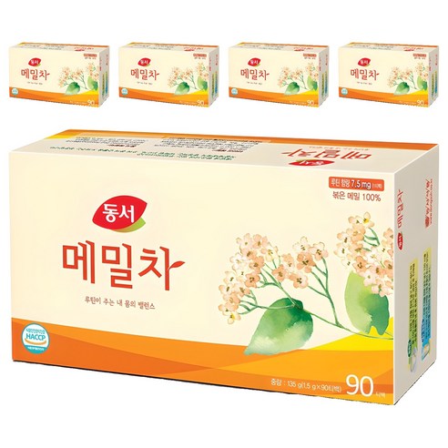 동서 메밀차 티백, 1.5g, 90개입, 5개