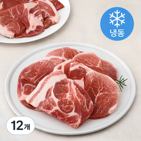 굿미트찹 미국산 돈목전지 왕목살 구이용 (냉동), 500g, 12개