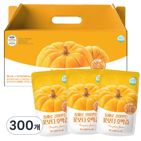유기농마루 통째로 갈아만든 꽃보다 호박즙, 90ml, 300개