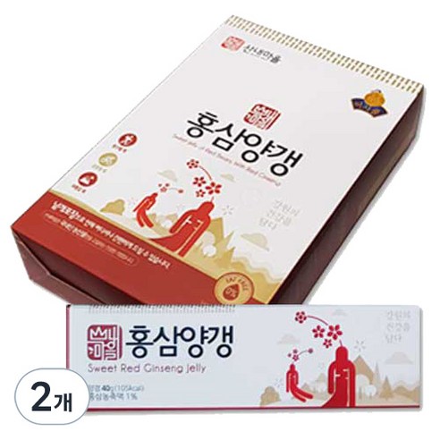 산내마을 홍삼양갱, 400g, 2개