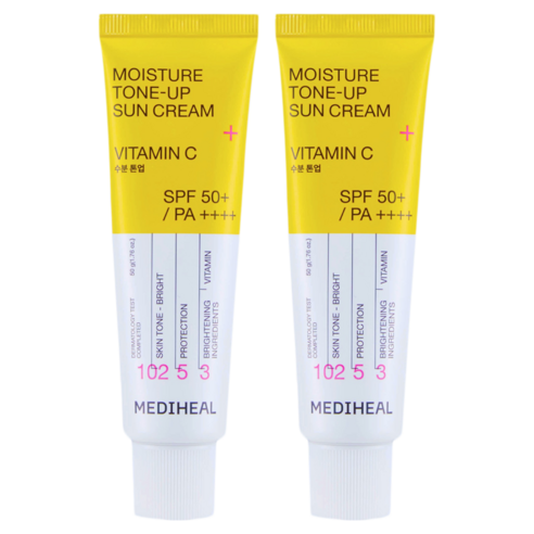 메디힐 수분 톤업 선크림 SPF50+ PA++++, 2개