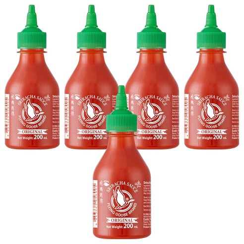 플라잉구스 스리라차 핫칠리 소스, 200ml, 5개
