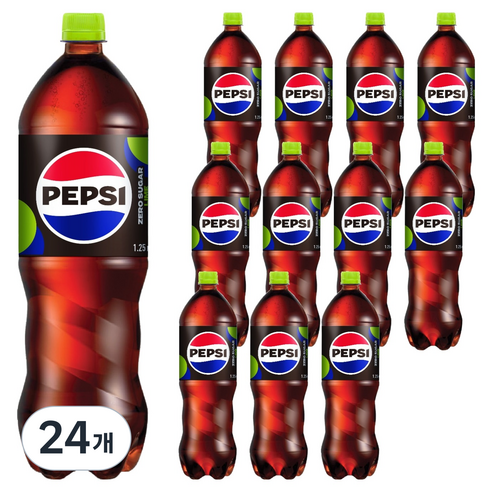 펩시 콜라 제로슈거 라임향, 1.25L, 24개