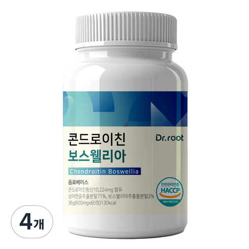 닥터루트 콘드로이친 보스웰리아 상어연골 36g, 60정, 4개