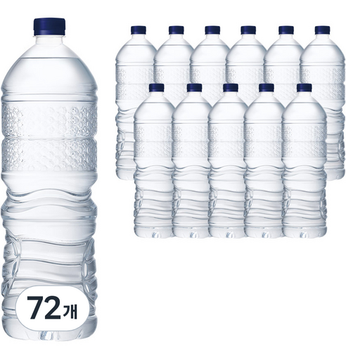 해태htb 강원평창수 무라벨 생수, 72개, 2L