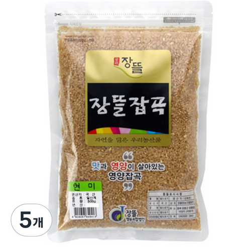 장뜰 현미, 800g, 5개