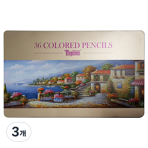 티티 티프라임 색연필, 36색, 3개